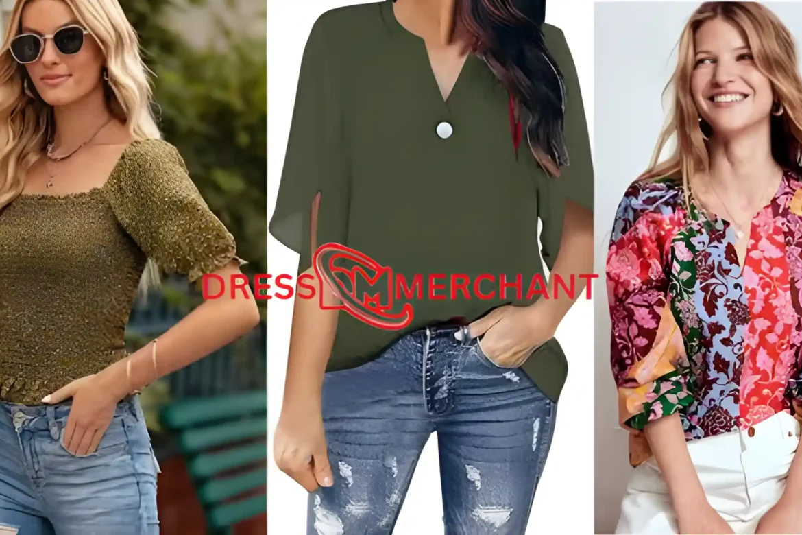 Knit Fabric Blouses For Women