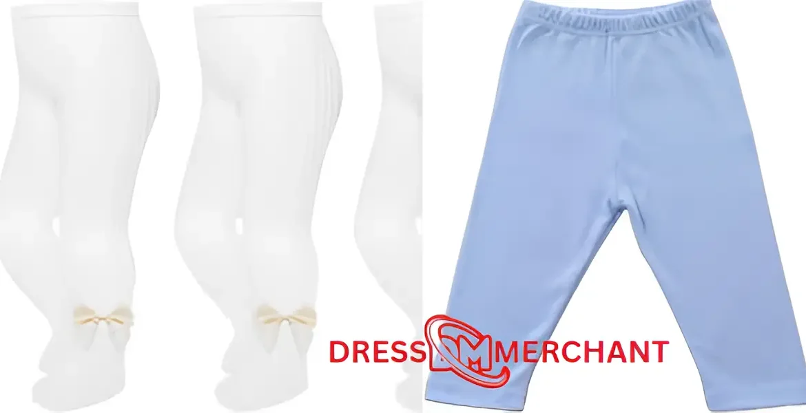 Cotton Knit Leggings With Soft Waistband For Infants