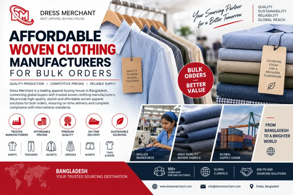 Affordable Woven Clothing Manufacturers For Bulk Orders